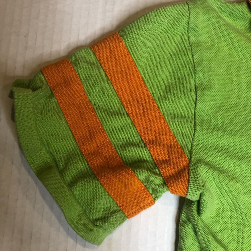 Beverly Hills Polo Club Green Orange Big Logo Polo Shirt Youth size Medium 10 - Picture 4 of 9